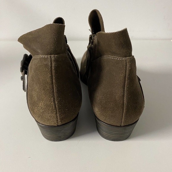 Paul Green Capshaw Bootie Ankle Boot Suede Round Toe Buckle Zip 7.5 UK 1… - Picture 5 of 9